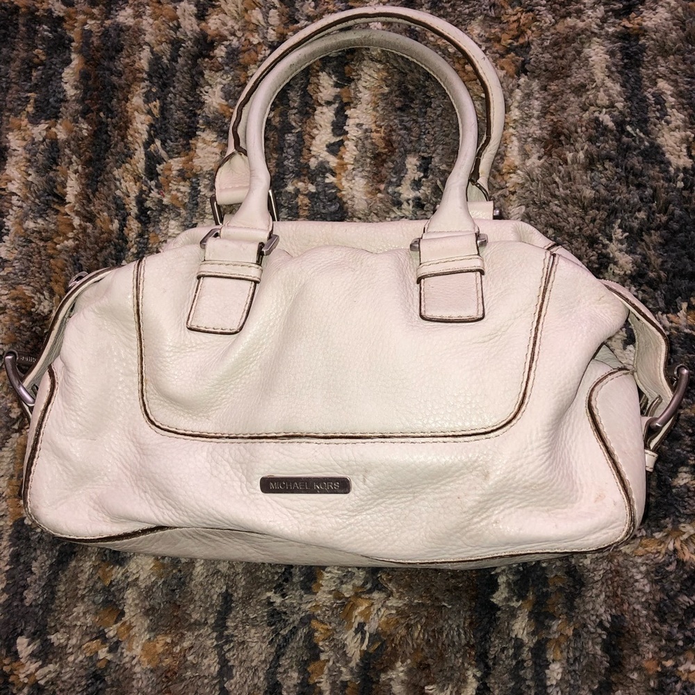 Michael Kors cream leather bag